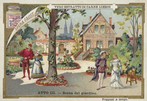 Scene fra Faust, en opera af Charles Gounod af European School